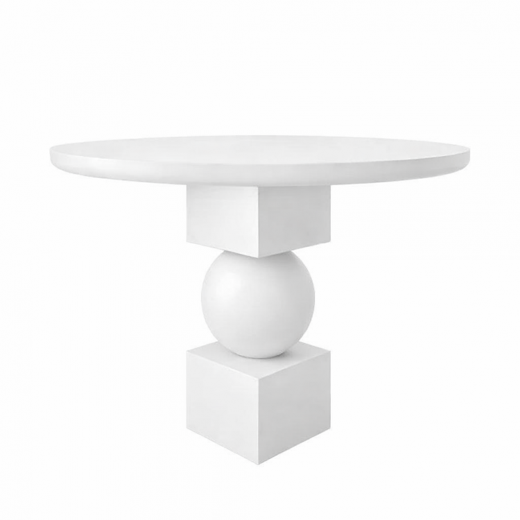 Masif Ahşap Yuvarlak Yemek Masası | Top Ayaklı Özgün Tasarım | Modern & El Yapımı 100cm