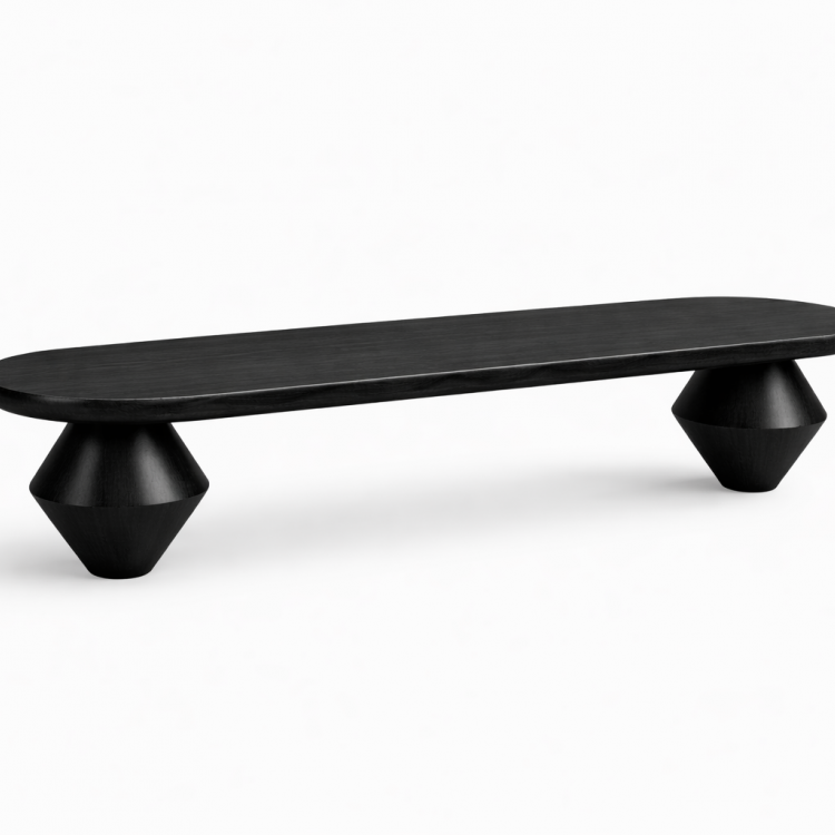 Masif Ahşap TV Ünitesi | Tornalı Ayaklı  |  Modern & Minimal TV Sehpası  | El Yapımı  200cm 