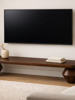 Masif Ahşap TV Ünitesi | Tornalı Ayaklı | Modern & Minimal TV Sehpası | El Yapımı 200cm Masif Ahşap TV Ünitesi | Tornalı Ayaklı | Modern & Minimal TV Sehpası | El Yapımı 200cm