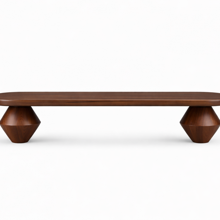 Masif Ahşap TV Ünitesi | Tornalı Ayaklı  |  Modern & Minimal TV Sehpası  | El Yapımı  200cm 