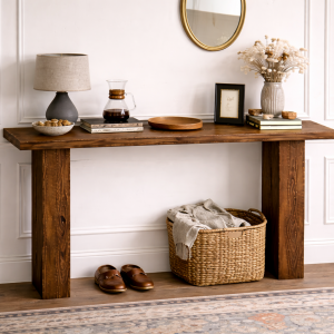 Masif Çam Ahşap Dresuar | Modern Antre Dresuarı | El Yapımı Masif Çam Dresuar 140cm 