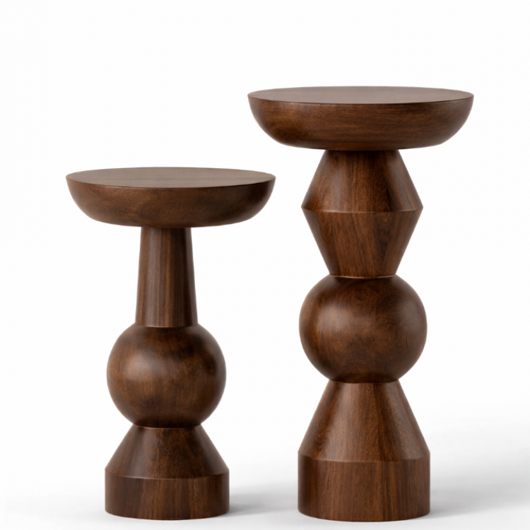 Modern Tasarım Mantar Yan Sehpa – El Yapımı Ayos Ağacı Dekoratif Sehpa