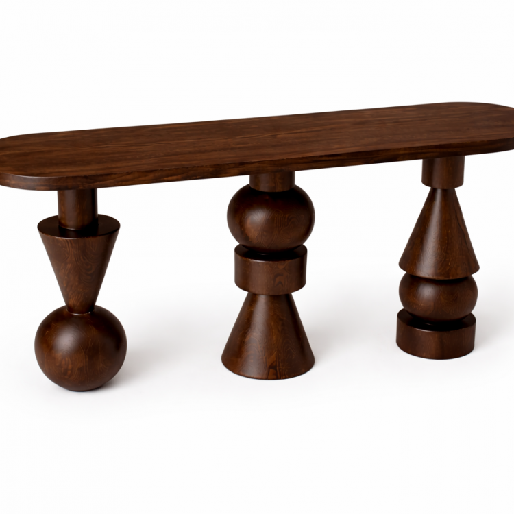 Ayos Ağacı Heykelsi Torna Ayaklı Dresuar – Modern Tasarım Masif Ahşap Konsol Ayos Ağacı Heykelsi Torna Ayaklı Dresuar – Modern Tasarım Masif Ahşap Konsol