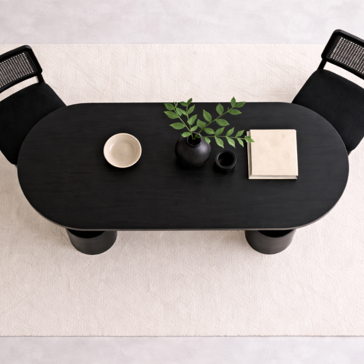 Masif Ahşap Torna Ayaklı Yemek Masası 150x60 cm – Doğal Minimalist Modern Mutfak Masası 4 Kişilik