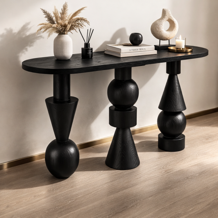 Ayos Ağacı Heykelsi Torna Ayaklı Dresuar – Modern Tasarım Masif Ahşap Konsol Ayos Ağacı Heykelsi Torna Ayaklı Dresuar – Modern Tasarım Masif Ahşap Konsol