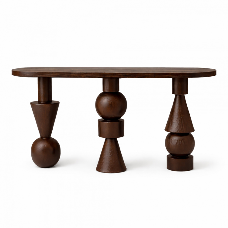 Ayos Ağacı Heykelsi Torna Ayaklı Dresuar – Modern Tasarım Masif Ahşap Konsol Ayos Ağacı Heykelsi Torna Ayaklı Dresuar – Modern Tasarım Masif Ahşap Konsol