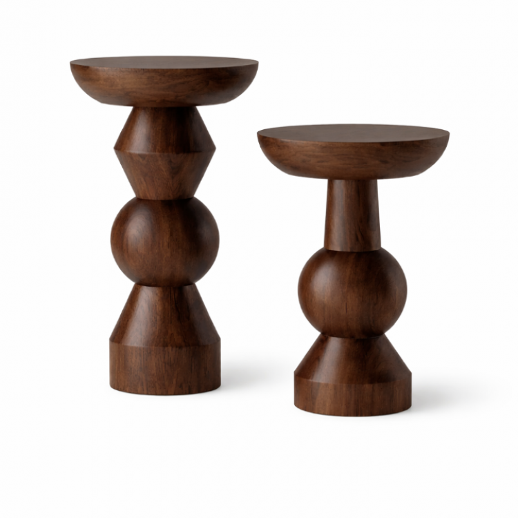 Modern Tasarım Mantar Yan Sehpa – El Yapımı Ayos Ağacı Dekoratif Sehpa