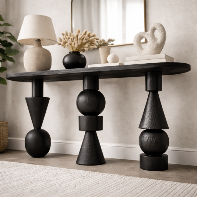 Ayos Ağacı Heykelsi Torna Ayaklı Dresuar – Modern Tasarım Masif Ahşap Konsol Ayos Ağacı Heykelsi Torna Ayaklı Dresuar – Modern Tasarım Masif Ahşap Konsol