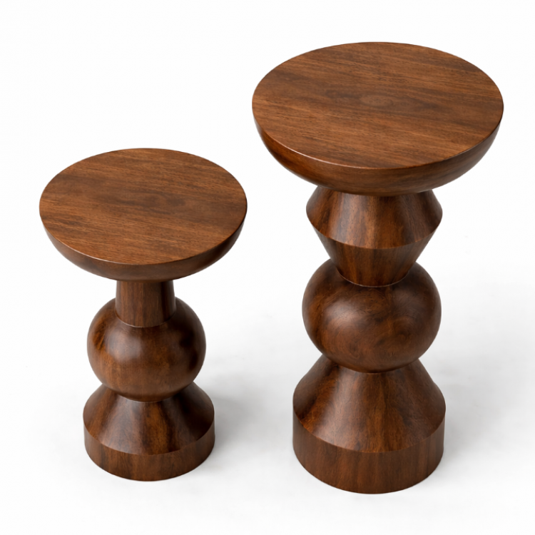 Modern Tasarım Mantar Yan Sehpa – El Yapımı Ayos Ağacı Dekoratif Sehpa