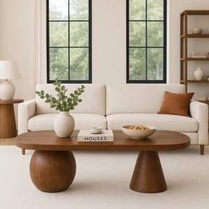 Orta sehpa özel ölçü ceviz renk 100x50cm yükseklik 40cm