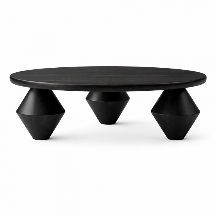 Masif Ahşap Totem Ayaklı Orta Sehpa – Modern Tasarım Yuvarlak Salon Sehpası Masif Ahşap Totem Ayaklı Orta Sehpa – Modern Tasarım Yuvarlak Salon Sehpası