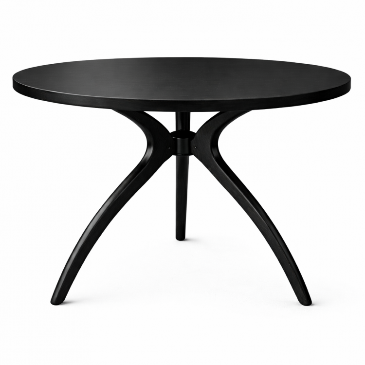 Masif Ahşap Mega Boy 110 cm Yuvarlak Yemek Masası – El Yapımı Estetik Ayaklı