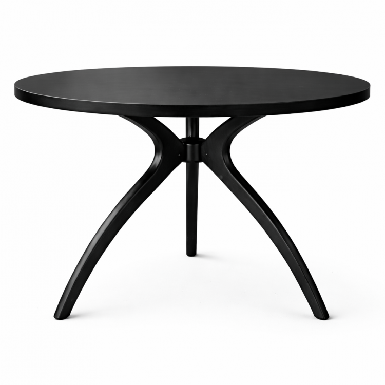 Masif Ahşap Mega Boy 110 cm Yuvarlak Yemek Masası – El Yapımı Estetik Ayaklı