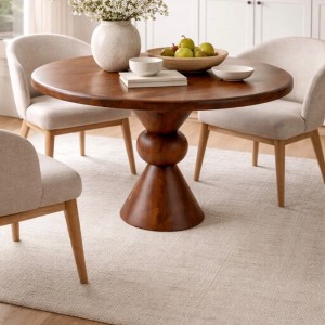 90cm özel masa ceviz renk