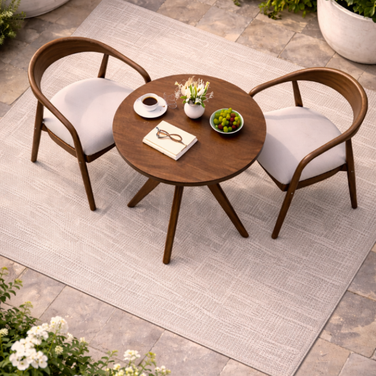 Modern Ahşap 2 Kişilik Masa Sandalye Takımı – Minimal Tasarım