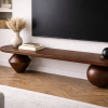 Heykelsi Torna Ayaklı Masif Ahşap TV Ünitesi – Modern Tasarım Televizyon Standı 180 cm