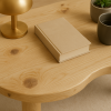 Modern Tasarımlı Masif Ahşap Orta Sehpa Minimal ve Şık Masif Ahşap Sehpa Doğal Dokulu Natural Çam