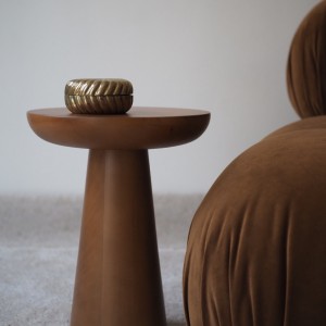 Ahşap Mantar Sehpa Ceviz Tekli