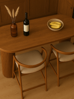 Masif Kayın Ağacı Modern Flüt Ayaklı Oval Bar Masası-Yemek Masası – Ahşap Yüksek Masa (Sadece Masa) Masif Kayın Ağacı Modern Flüt Ayaklı Oval Bar Masası-Yemek Masası – Ahşap Yüksek Masa (Sadece Masa)