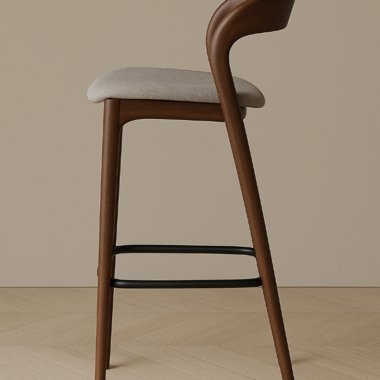 Masif Ceviz Lüx Bar Taburesi – Modern & Ergonomik Tasarım Minimalist ve Zarif Masif Ceviz Lüx Bar Taburesi – Modern & Ergonomik Tasarım Minimalist ve Zarif
