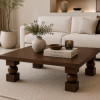 Doğal Masif Ahşap Orta Sehpa 100x100 cm – Heykelsi Küp Top Ayaklı Modern Salon Sehpası Kare Orta Sehpa Doğal Masif Ahşap Orta Sehpa 100x100 cm – Heykelsi Küp Top Ayaklı Modern Salon Sehpası Kare Orta Sehpa