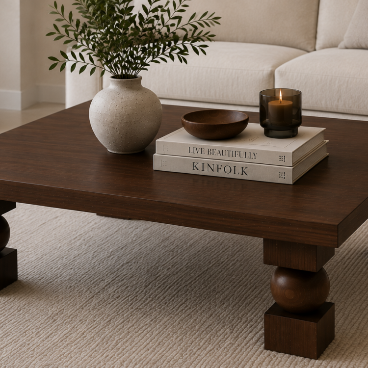 Doğal Masif Ahşap Orta Sehpa 100x100 cm – Heykelsi Küp Top Ayaklı Modern Salon Sehpası Kare Orta Sehpa Doğal Masif Ahşap Orta Sehpa 100x100 cm – Heykelsi Küp Top Ayaklı Modern Salon Sehpası Kare Orta Sehpa
