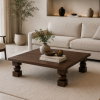 Doğal Masif Ahşap Orta Sehpa 100x100 cm – Heykelsi Küp Top Ayaklı Modern Salon Sehpası Kare Orta Sehpa Doğal Masif Ahşap Orta Sehpa 100x100 cm – Heykelsi Küp Top Ayaklı Modern Salon Sehpası Kare Orta Sehpa