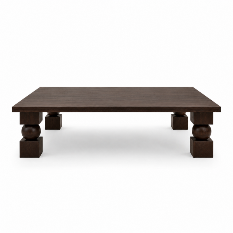 Doğal Masif Ahşap Orta Sehpa 100x100 cm – Heykelsi Küp Top Ayaklı Modern Salon Sehpası Kare Orta Sehpa Doğal Masif Ahşap Orta Sehpa 100x100 cm – Heykelsi Küp Top Ayaklı Modern Salon Sehpası Kare Orta Sehpa