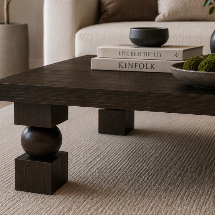 Doğal Masif Ahşap Orta Sehpa 100x100 cm – Heykelsi Küp Top Ayaklı Modern Salon Sehpası Kare Orta Sehpa Doğal Masif Ahşap Orta Sehpa 100x100 cm – Heykelsi Küp Top Ayaklı Modern Salon Sehpası Kare Orta Sehpa