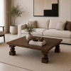 Doğal Masif Ahşap Orta Sehpa 100x100 cm – Heykelsi Küp Top Ayaklı Modern Salon Sehpası Kare Orta Sehpa Doğal Masif Ahşap Orta Sehpa 100x100 cm – Heykelsi Küp Top Ayaklı Modern Salon Sehpası Kare Orta Sehpa