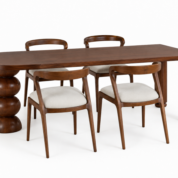 Doğal Kayın Masif Torna Ayaklı El Yapımı Yemek Masası – 150×60×75 cm Doğal Kayın Masif Torna Ayaklı El Yapımı Yemek Masası – 150×60×75 cm