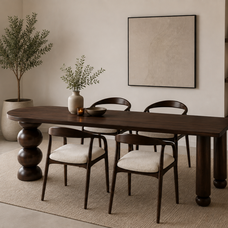 Doğal Kayın Masif Torna Ayaklı El Yapımı Yemek Masası – 150×60×75 cm Doğal Kayın Masif Torna Ayaklı El Yapımı Yemek Masası – 150×60×75 cm