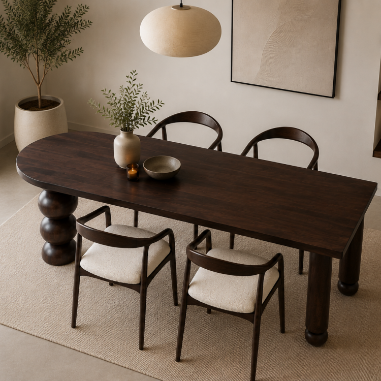 Doğal Kayın Masif Torna Ayaklı El Yapımı Yemek Masası – 150×60×75 cm Doğal Kayın Masif Torna Ayaklı El Yapımı Yemek Masası – 150×60×75 cm