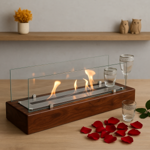 Mega Boy Masaüstü Ahşap Bioethanol Şömine – Dekoratif & Hediyelik