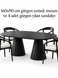 Kampanyaya Özel Gürgen Yemek Takımı | 160×90 cm Masa + 4 Yılan Sandalye Kampanyaya Özel Gürgen Yemek Takımı | 160×90 cm Masa + 4 Yılan Sandalye