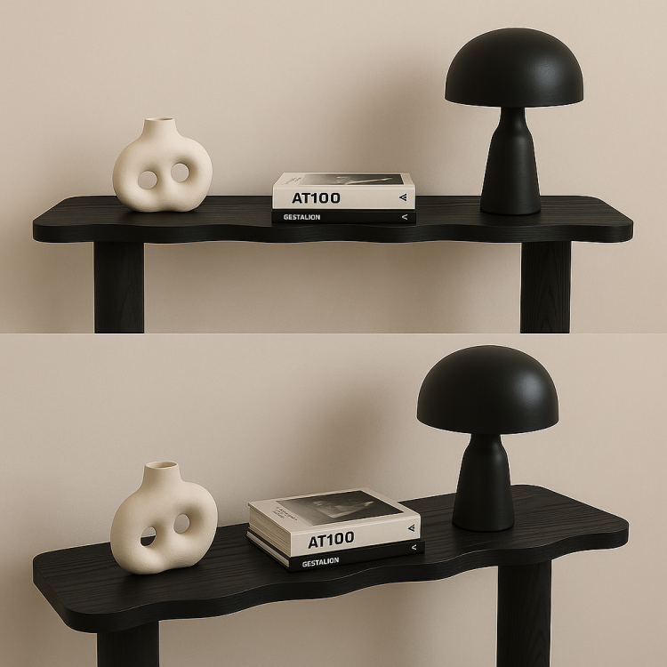 Masif Ahşap 2 Katlı Dekoratif Dresuar Konsol Lux Modern Minimal 2 Katlı
