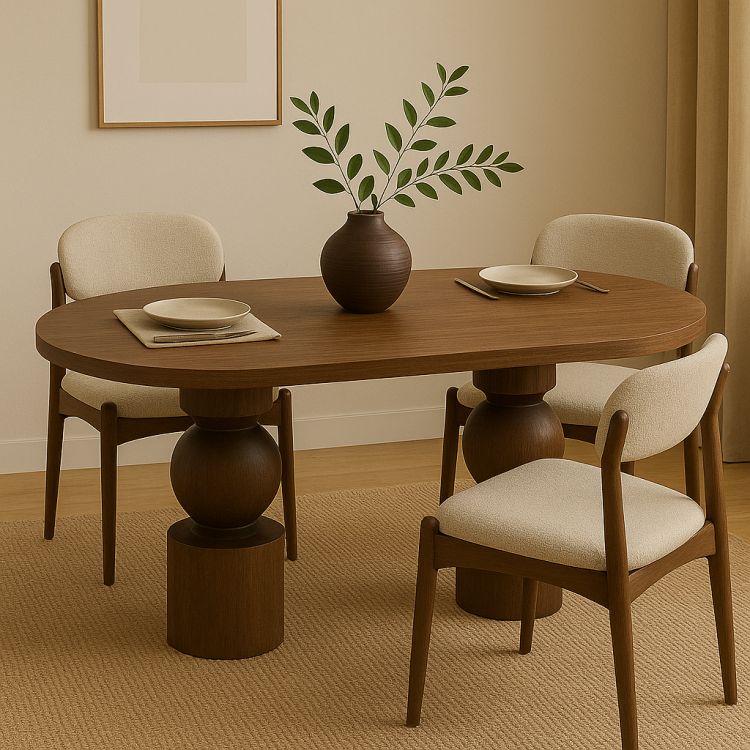 Masif Kayın Ağacı Yemek Masası – Doğal Ahşap, El İşçiliği, Zarif Tasarım