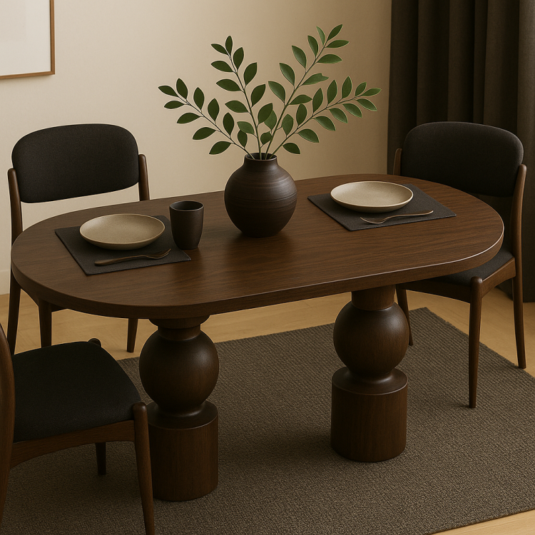 Masif Kayın Ağacı Yemek Masası – Doğal Ahşap, El İşçiliği, Zarif Tasarım