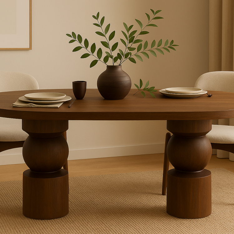 Masif Kayın Ağacı Yemek Masası – Doğal Ahşap, El İşçiliği, Zarif Tasarım