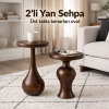 160cm tv ünitesi 2’li yan sehpa (ust tablalar oval) koyu ceviz 160cm tv ünitesi 2’li yan sehpa (ust tablalar oval) koyu ceviz