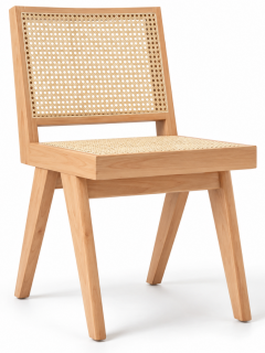 Elanora Rattan Detaylı Masif Ahşap Kolsuz Yemek Sandalyesi – Modern Doğal Tasarım Elanora Rattan Detaylı Masif Ahşap Kolsuz Yemek Sandalyesi – Modern Doğal Tasarım