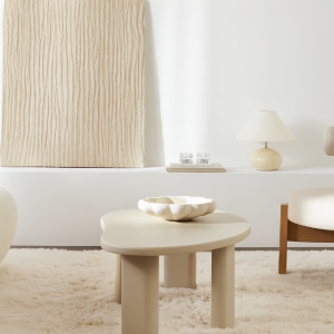 Akasya Ağacı Bej Orta Sehpa 