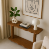 Masif Ahşap 2 Katlı Dekoratif Dresuar Konsol Lux Modern Minimal 2 Katlı