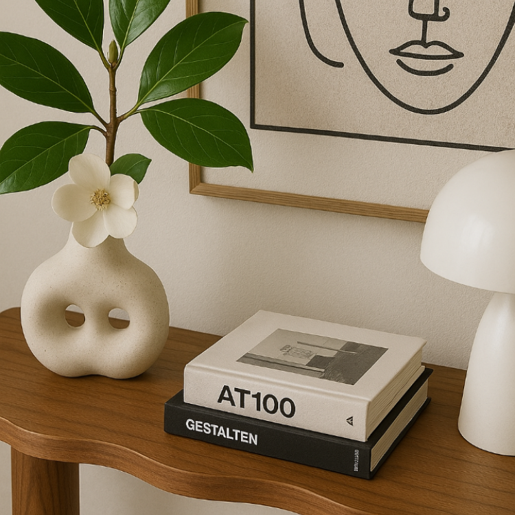 Masif Ahşap 2 Katlı Dekoratif Dresuar Konsol Lux Modern Minimal 2 Katlı