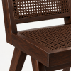 Elanora Rattan Detaylı Masif Ahşap Kolsuz Yemek Sandalyesi – Modern Doğal Tasarım