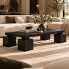 Block 4 Küp Ayaklı Masif Ahşap Orta Sehpa – 140x65 cm Modern Dikdörtgen Tasarım Block 4 Küp Ayaklı Masif Ahşap Orta Sehpa – 140x65 cm Modern Dikdörtgen Tasarım