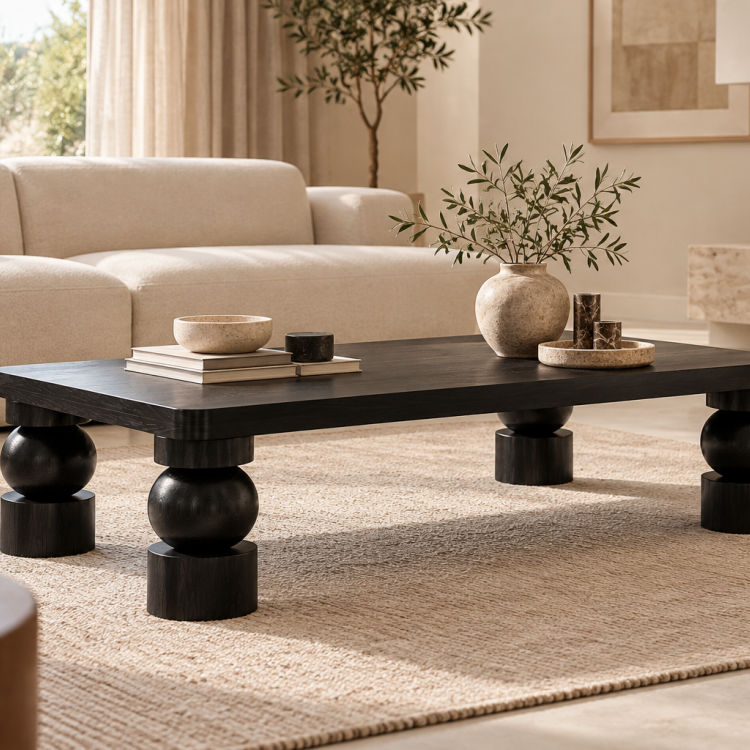 Masif Gürgen Ahşap Orta Sehpa – Özel Torna Top Ayaklı Modern Lüks Tasarım 120x60 cm Masif Gürgen Ahşap Orta Sehpa – Özel Torna Top Ayaklı Modern Lüks Tasarım 120x60 cm