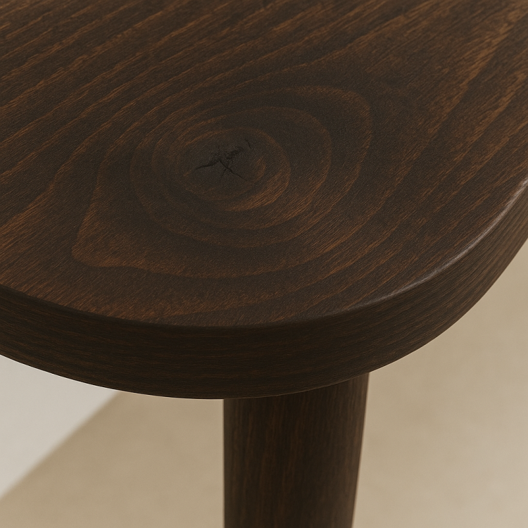 Modern Minimalist Masif Ahşap Dresuar – Şık ve Zarif Tasarım Doğal Ahşap Oval Dresuar