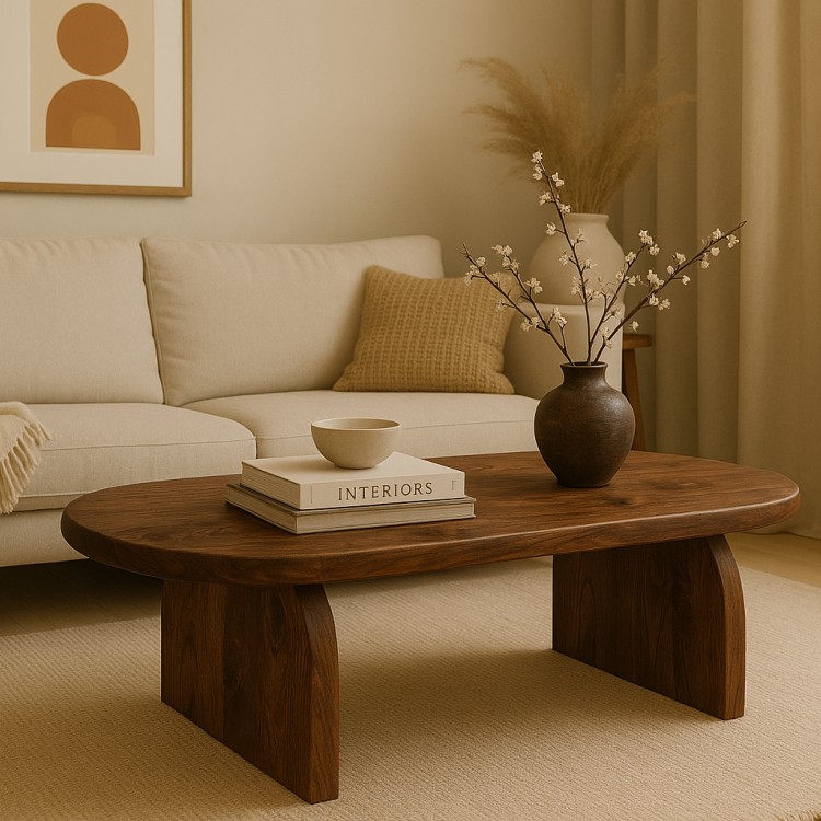 Masif Çam Ahşap Naturel Orta Sehpa – Modern Minimal Tasarım  El Yapımı & Şık Tasarım Rustik