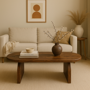 Masif Çam Ahşap Naturel Orta Sehpa – Modern Minimal Tasarım  El Yapımı & Şık Tasarım Rustik